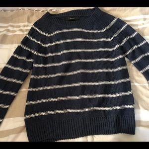 Forever 21 blue sweater with cream stripes.